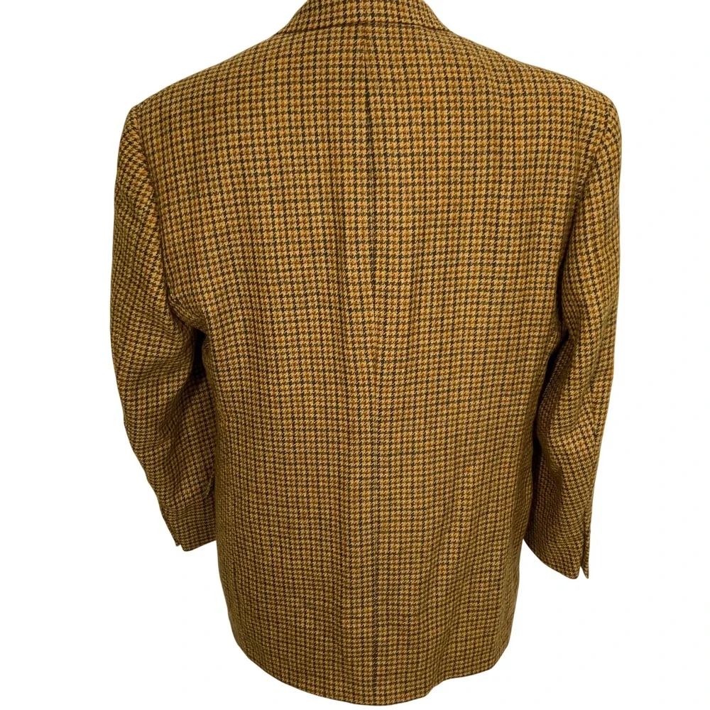 Tommy Hilfiger Blazer Men 42R Gold Rust Houndstooth Classic‎ American Jacket